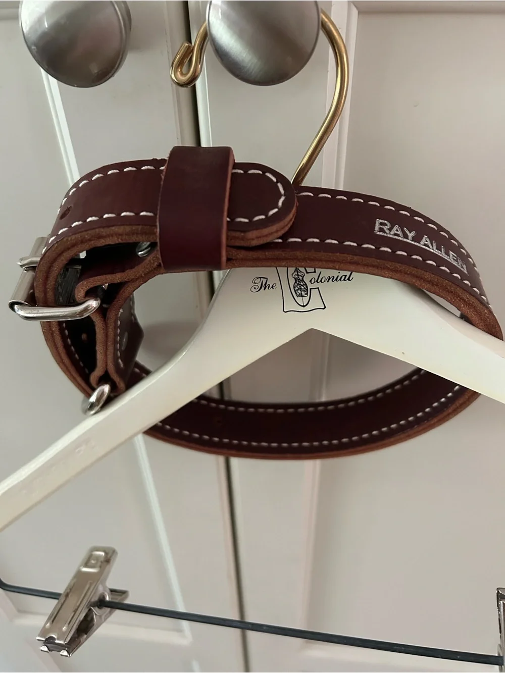 Ray Allen Dog Collar Heavy Duty Latigo Leather